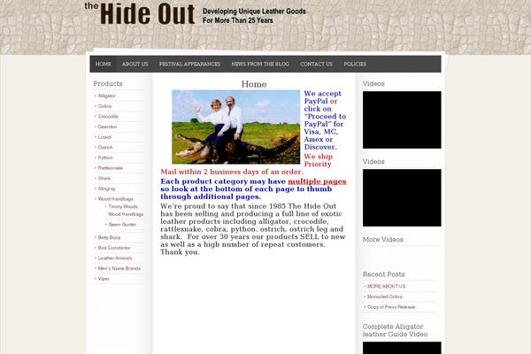 hideoutflorida.com site used Mocha Child Theme