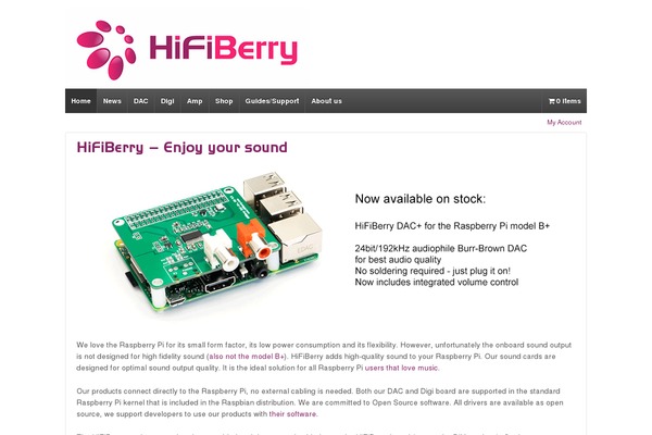 hifiberry.com site used Hifiberry