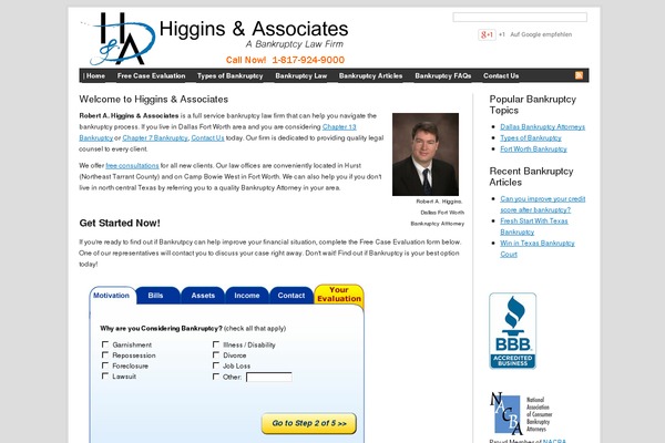 higginslaw.com site used Revolution-20