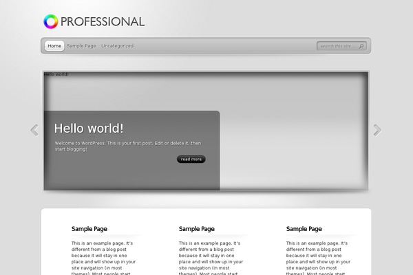 TheProfessional theme site design template sample