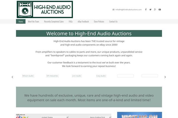 highendaudioauctions.com site used New Theme