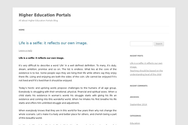 Twenty Twelve theme site design template sample