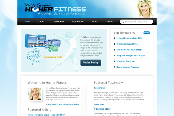 higherfitness.com site used Cmg_custom