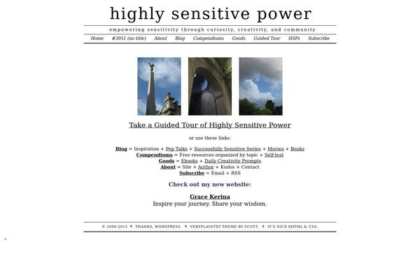 highlysensitivepower.com site used Veryplaintxt-20