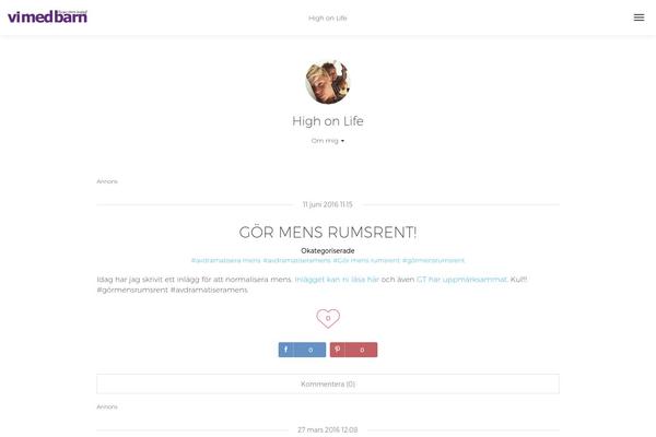 highonlife.se site used Pro-blogger