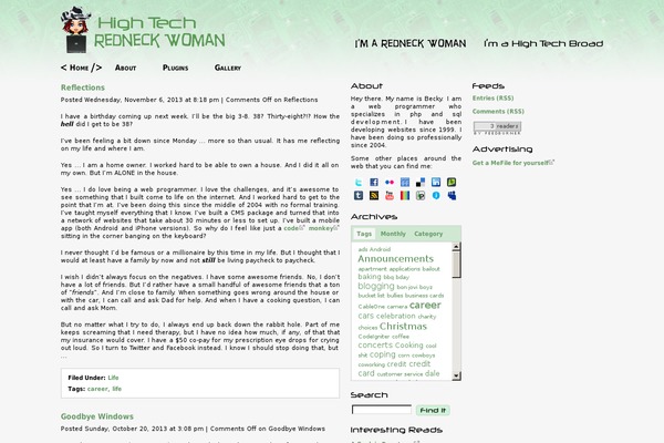 hightechredneckwoman.com site used Hightech-responsive