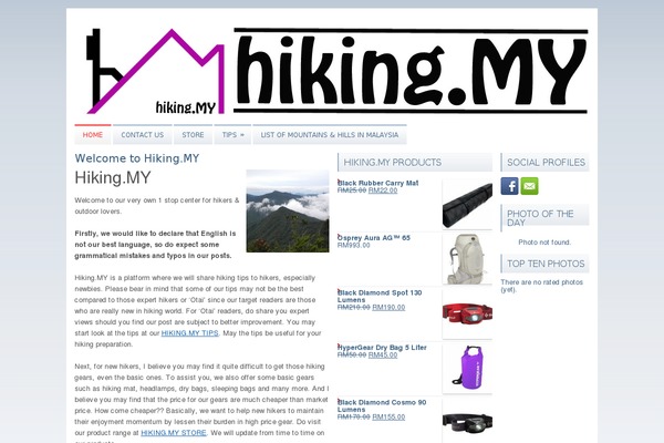 hiking.my site used Newtech