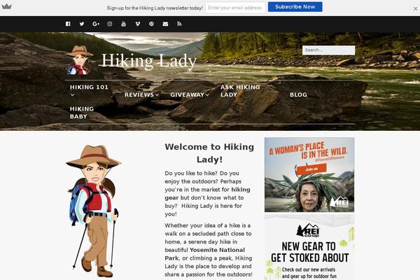 hikinglady.com site used Hiking-lady