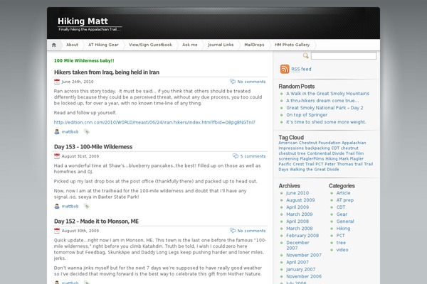 hikingmatt.com site used Inove.1.2.3