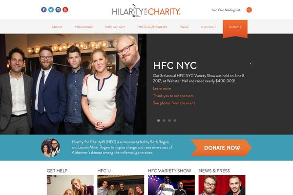 hilarityforcharity.org site used Hfc
