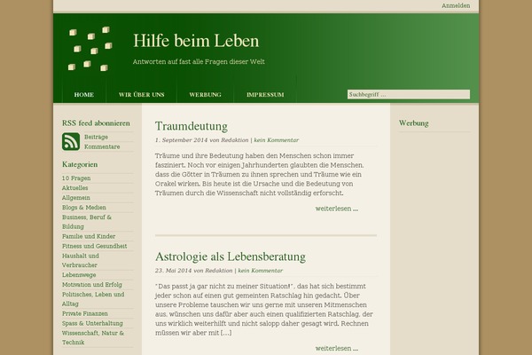 hilfe-beim-leben.de site used Yaml-green