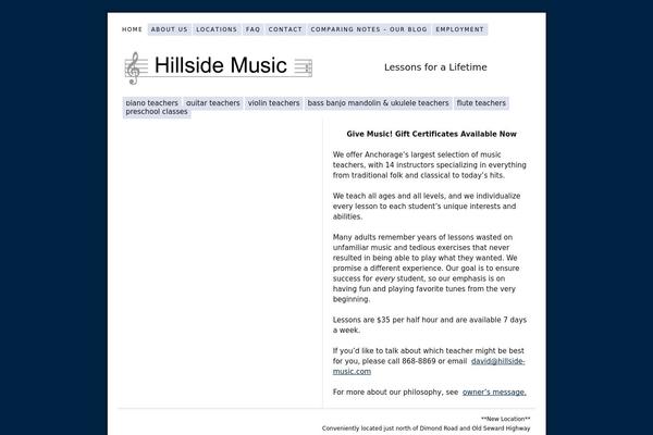 hillside-music.com site used Thesis 1.8.4