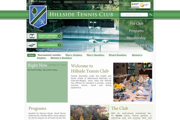 hillsidetennis.ca site used Hillside