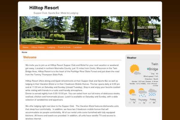 hilltopresort.com site used Aspen
