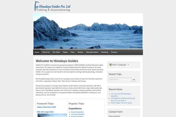 himalayaguides.com site used Himalaya