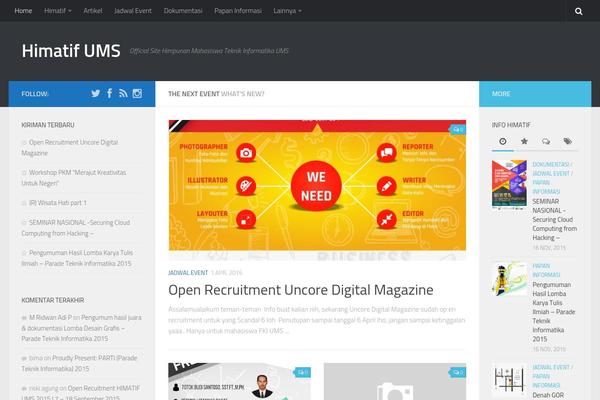 Hueman theme site design template sample