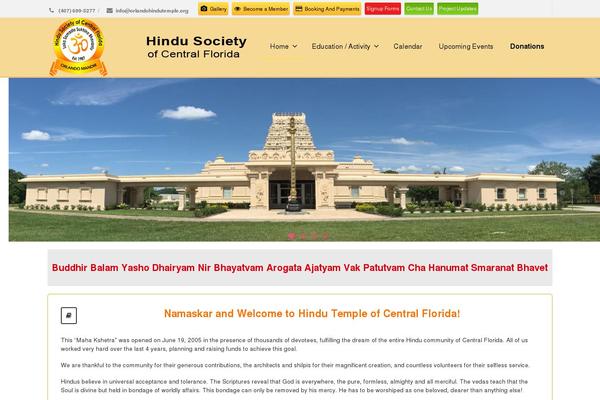 hindutempleorlando.org site used Hindutempleorlando