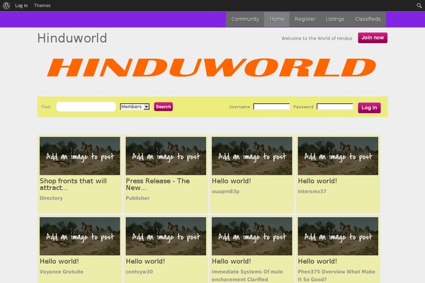 hinduworld.com site used Network