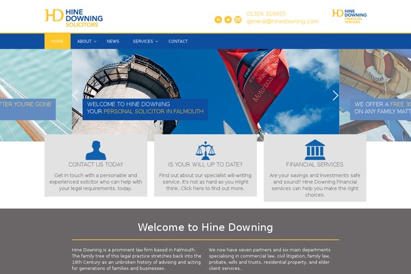 hinedowning.com site used 8wire