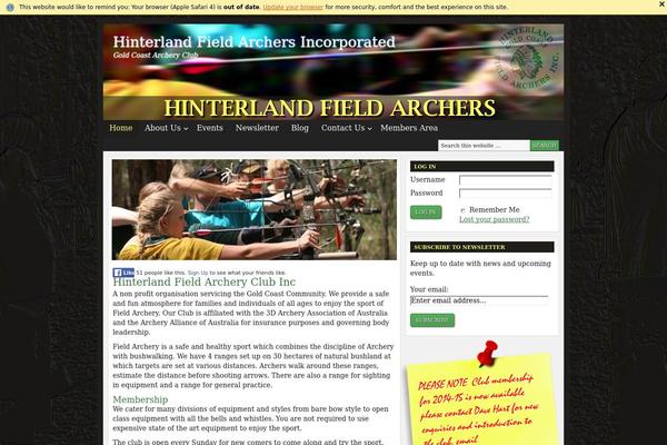 hinterlandarchery.org.au site used Archery