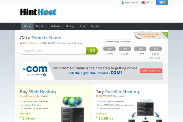 hinthost.com site used Nexus