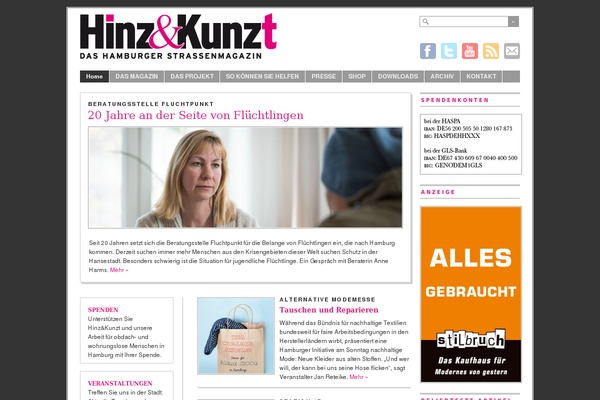 hinzundkunzt.de site used Hinz-und-kunzt-sixteen