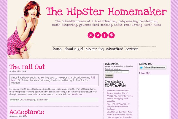 hipsterhomemaker.com site used Hip