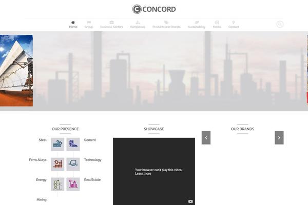 Concord theme site design template sample