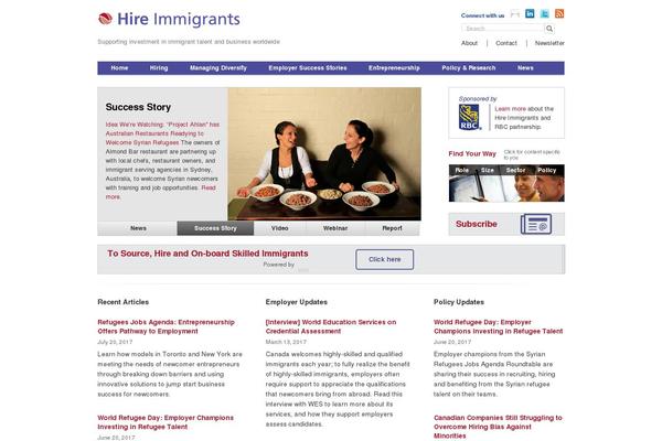 hireimmigrants.ca site used Hireimmigrants