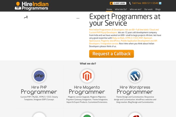 hireindianprogrammers.com site used Hip