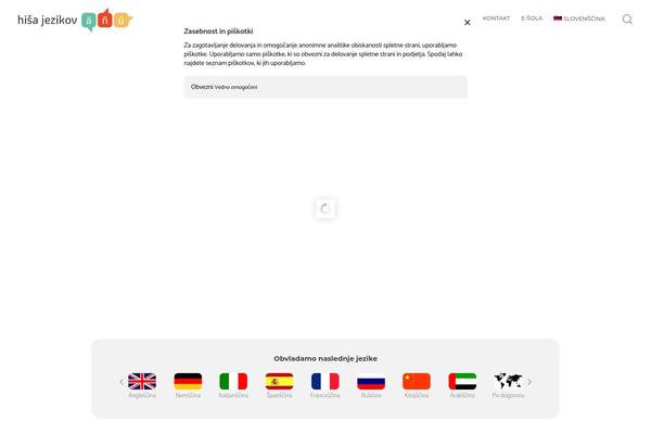 hisajezikov.si site used Language-center-child