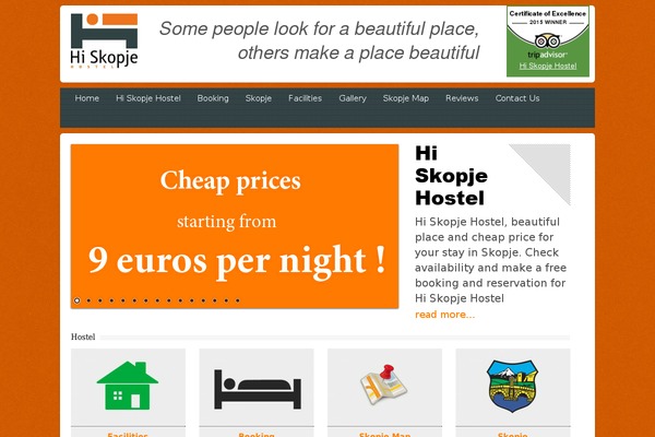 hiskopjehostel.com site used Hiskopjehostel-theme