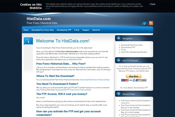 histdata.com site used Blogotron