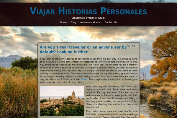 Adventure theme site design template sample