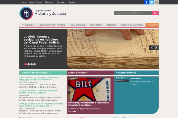 historiayjusticia.org site used Front