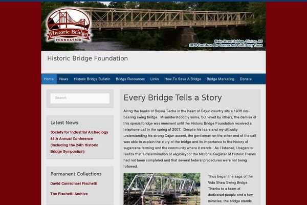 historicbridgefoundation.com site used Travelify