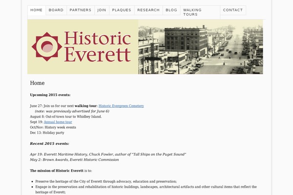 historiceverett.org site used Customizr