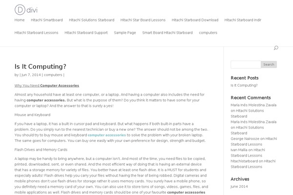 WordPress website example screenshot