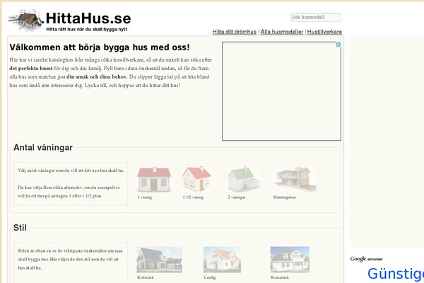 hittahus.se site used Hittahus