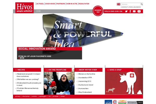 Site using Hivos-donations plugin