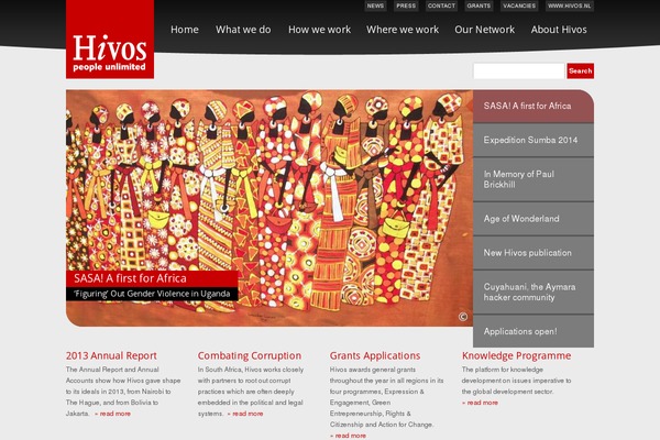 hivos.org site used Hivos-theme-org