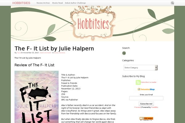 hobbitsies.net site used Optimistic Blog Lite