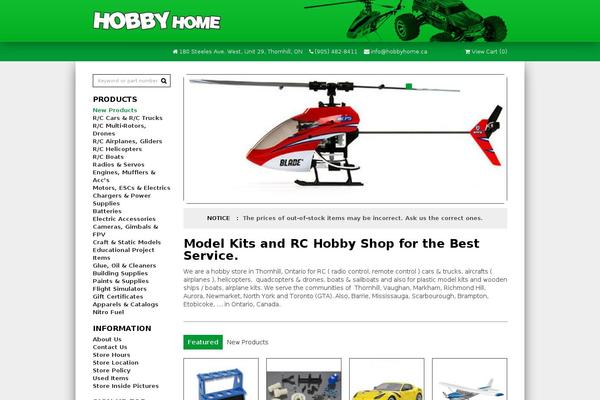 hobbyhome.ca site used Hobbyhome