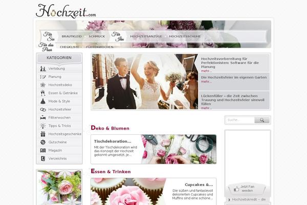 Hochzeit theme site design template sample