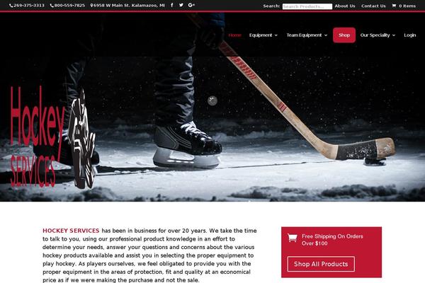 hockeyservices.com site used Divi-child2
