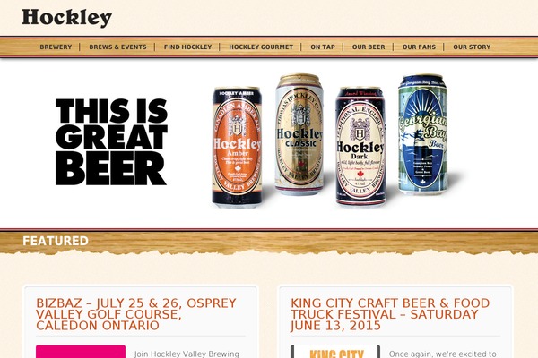 hockleybeer.ca site used Hockley