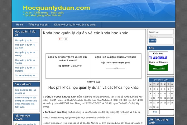 WordPress website example screenshot
