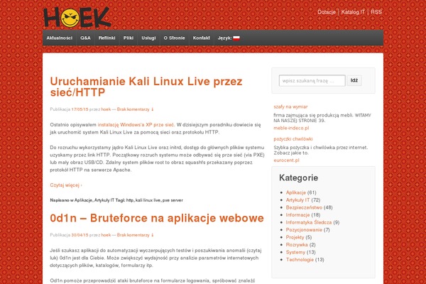 hoek.pl site used Eggnews-pro