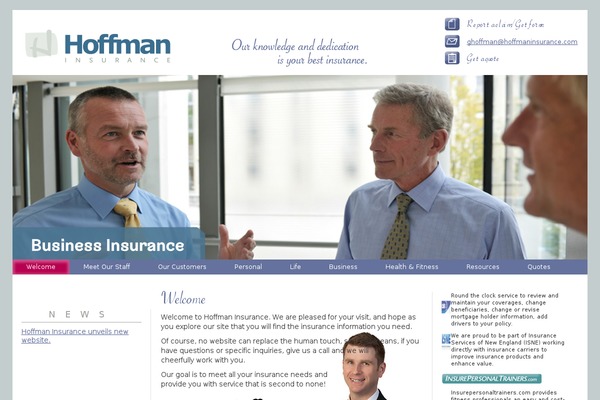 Hoffman theme site design template sample