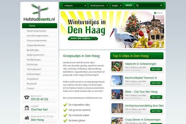 hofstadevents.nl site used Bz-huisbrand